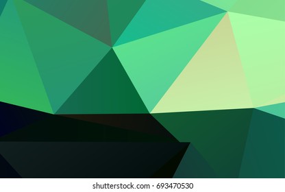 Light Green vector polygonal background. Colorful abstract illustration with gradient. The best triangular design for your business.