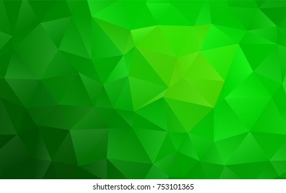 Light Green vector polygonal background. An elegant bright illustration with gradient. A completely new design for your business.