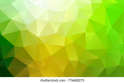 Light Green vector polygonal background. Creative illustration in halftone style with gradient. Brand-new style for your business design.