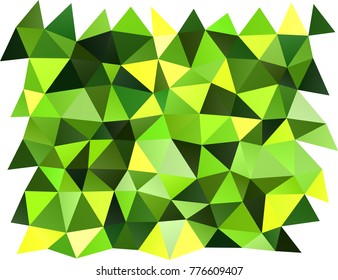 Light Green vector polygonal background. Geometric illustration in Origami style with gradient.  Triangular pattern for your business design.