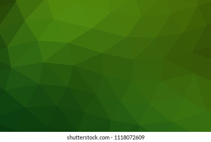 Light Green vector polygonal polygonal. Brand new colored illustration in blurry style with gradient. The polygonal design can be used for your web site.