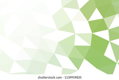 Light Green vector polygonal polygonal. Brand new colored illustration in blurry style with gradient. The best triangular design for your business.