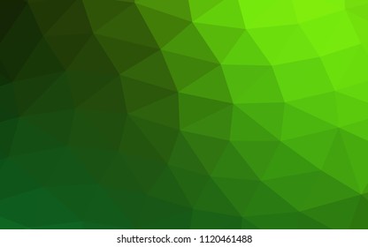 Light Green vector polygonal polygonal. Colorful illustration in abstract style with gradient. Brand new style for your business design.