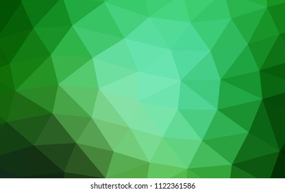 Light Green vector polygonal polygonal. Colorful illustration in abstract style with gradient. The completely new template can be used for your brand book.