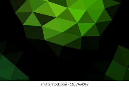 Light Green vector polygonal polygonal. Creative illustration in halftone style with gradient. A completely new design for your business.