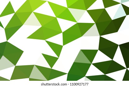 Light Green vector polygonal polygonal. Geometric illustration in Origami style with gradient.  The template can be used as a background for cell phones.