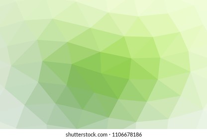 Light Green vector polygonal polygonal. Geometric illustration in Origami style with gradient.  A new texture for your design.
