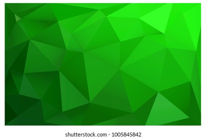 Light Green vector polygonal illustration, which consist of triangles. Triangular design for your business. Creative geometric background in Origami style with gradient