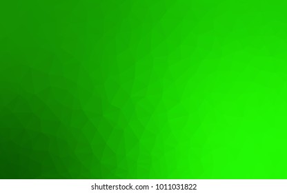 Light Green vector polygonal illustration, which consist of triangles. Triangular pattern for your business design. Geometric background in Origami style with gradient. 