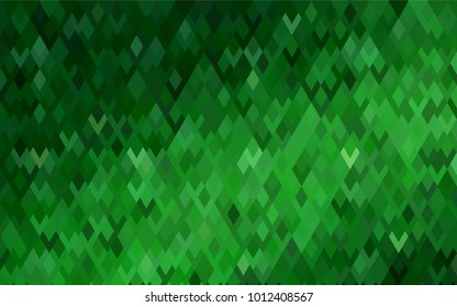 Light Green vector polygonal illustration consisting of rectangles. Rectangular design for your business. Creative geometric background in origami style with gradient.