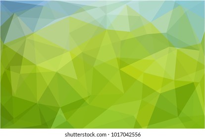 Light Green vector polygonal illustration, which consist of triangles. Triangular pattern for your business design. Geometric background in Origami style with gradient. 