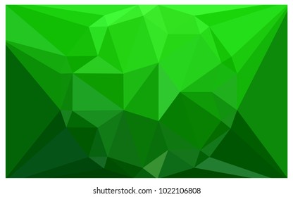 Light Green vector polygonal illustration, which consist of triangles with a gemstone in center. Triangular design of a huge diamond for your business. Creative geometric background of gems.