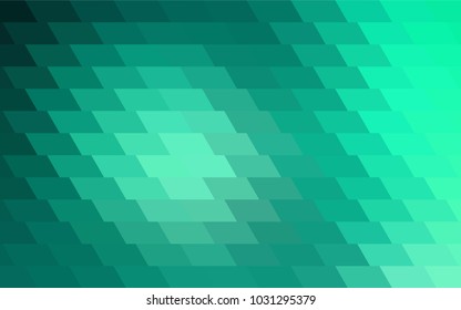 Light Green vector polygonal illustration, which consist of rectangles. Rectangular pattern for your business design. Geometric background in Origami style with gradient. 