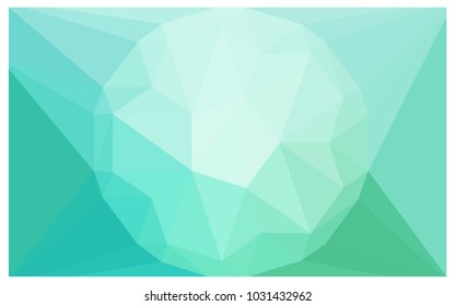Light Green vector polygonal illustration, which consist of triangles with a gemstone in center. Triangular design of a huge diamond for your business. Creative geometric background of gems.