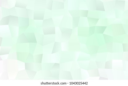 Light Green vector polygonal illustration consisting of rectangles. Rectangular design for your business. Creative geometric background in origami style with gradient.