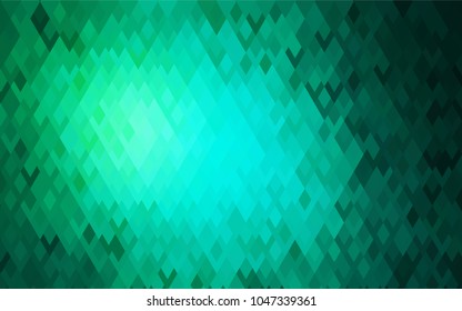 Light Green vector polygonal illustration consisting of rectangles. Rectangular design for your business. Creative geometric background in origami style with gradient.
