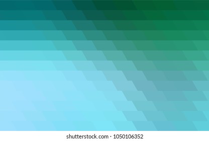 Light Green vector polygonal illustration consisting of rectangles. Rectangular design for your business. Creative geometric background in origami style with gradient.