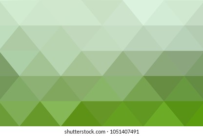 Light Green vector polygonal illustration, which consist of triangles. Triangular design for your business. Creative geometric background in Origami style with gradient