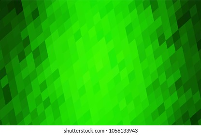 Light Green vector polygonal illustration consisting of rectangles. Rectangular design for your business. Creative geometric background in origami style with gradient.