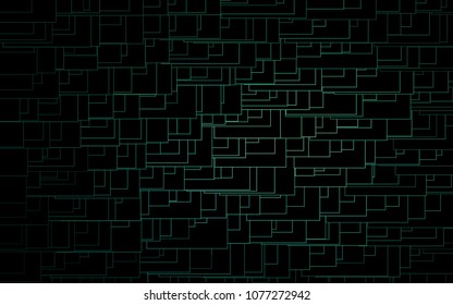 Light Green vector polygonal illustration, which consist of rectangles. Rectangular pattern for your business design. Geometric background in Origami style with gradient. 