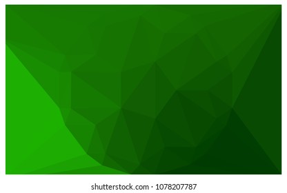 Light Green vector polygonal illustration, which consist of triangles with a gemstone in center. Triangular design of a huge diamond for your business. Creative geometric background of gems.