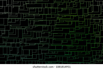 Light Green vector polygonal illustration consisting of rectangles. Rectangular design for your business. Creative geometric background in origami style with gradient.