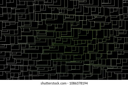Light Green vector polygonal illustration consisting of rectangles. Rectangular design for your business. Creative geometric background in origami style with gradient.