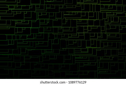 Light Green vector polygonal illustration, which consist of rectangles. Rectangular pattern for your business design. Geometric background in Origami style with gradient. 