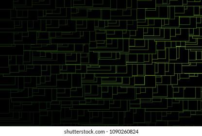 Light Green vector polygonal illustration consisting of rectangles. Rectangular design for your business. Creative geometric background in origami style with gradient.