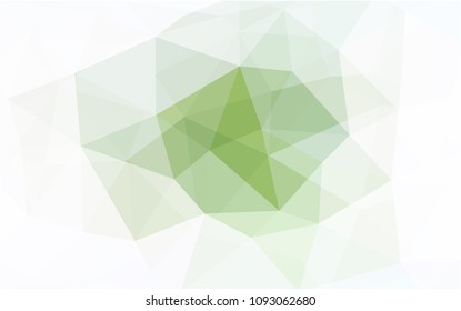 Light Green vector polygonal illustration, which consist of triangles. Triangular design for your business. Creative geometric background in Origami style with gradient