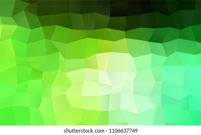 Light Green vector polygonal illustration consisting of rectangles. Rectangular design for your business. Creative geometric background in origami style with gradient.