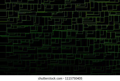 Light Green vector polygonal illustration consisting of rectangles. Rectangular design for your business. Creative geometric background in origami style with gradient.