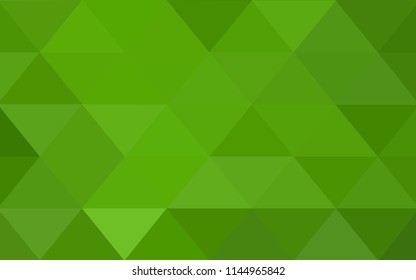 Light Green vector polygonal illustration, which consist of triangles. Triangular design for your business. Creative geometric background in Origami style with gradient
