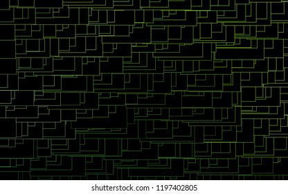 Light Green vector polygonal illustration, which consist of rectangles. Rectangular pattern for your business design. Geometric background in Origami style with gradient. 