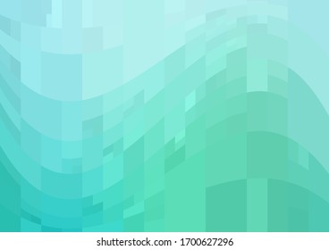 Light Green vector polygonal illustration, which consist of rectangles. Rectangular design for your business. Creative geometric background in Origami style with gradient