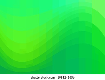 Ilustración poligonal del vector verde claro, que consiste en rectángulos. Patrón rectangular para el diseño de su negocio. Fondo geométrico en estilo Origami con gradiente.