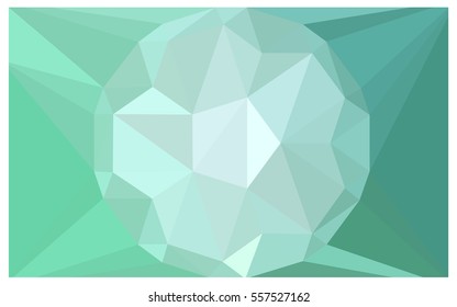 Light Green vector polygonal illustration, which consist of triangles with a gemstone in center. Triangular design of a huge diamond for your business. Creative geometric background of gems.