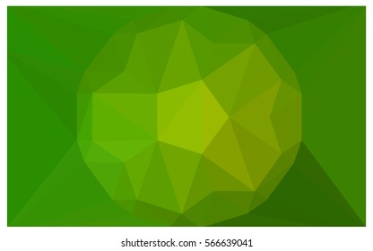 Light green vector polygonal illustration, which consist of triangles with a gemstone in center. Triangular design of a huge diamond for your business. Creative geometric background of gems.