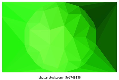 Light Green vector polygonal illustration, which consist of triangles with a gemstone in center. Triangular design of a huge diamond for your business. Creative geometric background of gems.