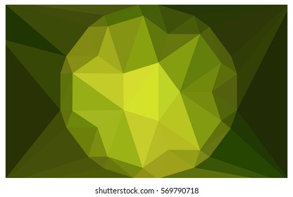 Light Green vector polygonal illustration, which consist of triangles with a gemstone in center. Triangular design of a huge diamond for your business. Creative geometric background of gems.