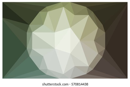 Light Green vector polygonal illustration, which consist of triangles with a gemstone in center. Triangular design of a huge diamond for your business. Creative geometric background of gems.