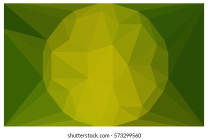 Light green vector polygonal illustration, which consist of triangles with a gemstone in center. Triangular design of a huge diamond for your business. Creative geometric background of gems.