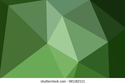 Light Green vector polygonal illustration, which consist of triangles. Triangular design for your business. Creative geometric background in Origami style with gradient