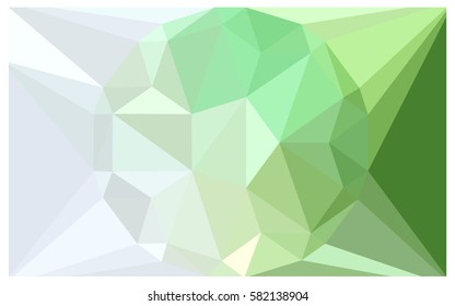 Light Green vector polygonal illustration, which consist of triangles with a gemstone in center. Triangular design of a huge diamond for your business. Creative geometric background of gems.