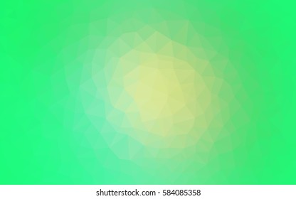 Light Green vector polygonal illustration, which consist of triangles. Triangular design for your business. Creative geometric background in Origami style with gradient