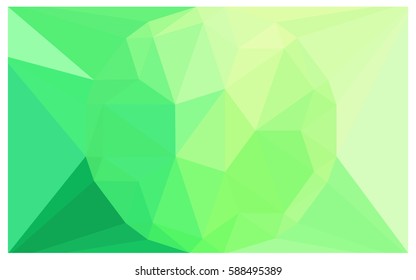 Light Green vector polygonal illustration, which consist of triangles with a gemstone in center. Triangular design of a huge diamond for your business. Creative geometric background of gems.