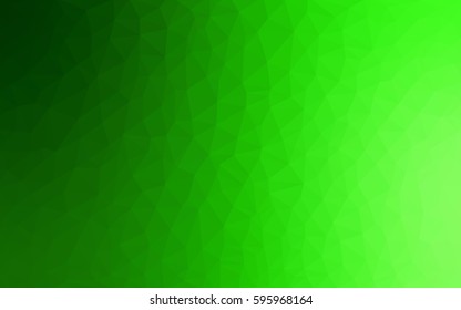 Light Green vector polygonal illustration, which consist of triangles. Triangular design for your business. Creative geometric background in Origami style with gradient