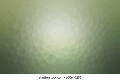 Light Green vector polygonal illustration, which consist of triangles. Triangular pattern for your business design. Geometric background in Origami style with gradient. 