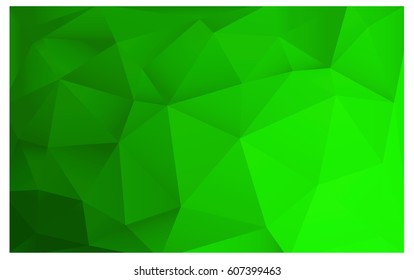 Light Green vector polygonal illustration, which consist of triangles. Triangular pattern for your business design. Geometric background in Origami style with gradient. 
