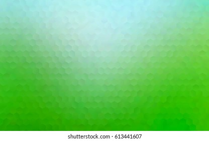 Light Green vector polygonal illustration, which consist of hexagons. Hexagonal pattern for your business design. Geometric background in Origami style with gradient. 